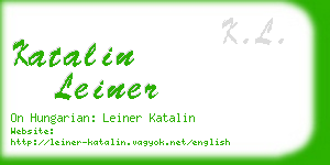katalin leiner business card